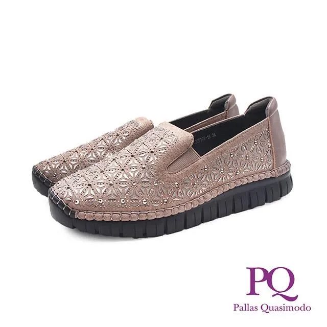 PQ(女)優雅圓圈盪鑽樂福鞋 女鞋-藍色(另有灰色) 歷史價格詳細信息