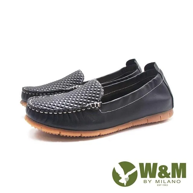 W&M(女)可水洗舒適柔軟D釦莫卡辛鞋 女鞋-深藍(另有淺灰) 歷史價格詳細信息