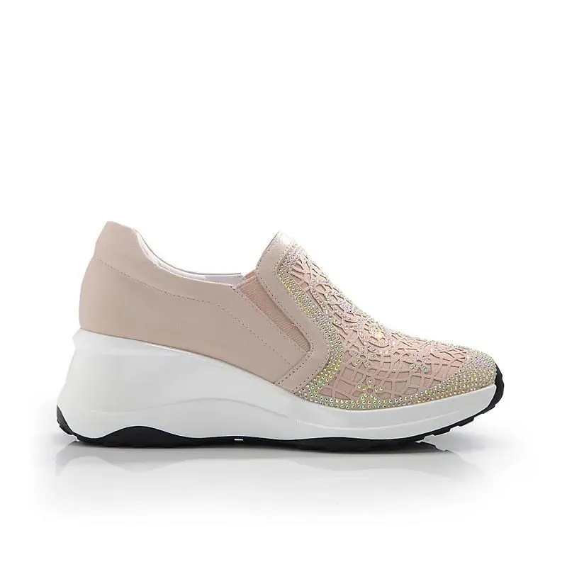 Keeley Ann鑽飾輕量楔型休閒鞋(銀色476822227) 歷史價格詳細信息