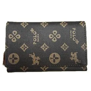 POLO sandia 短夾中性款專櫃印花皮夾進口防水防刮皮革短型皮夾 歷史價格詳細信息