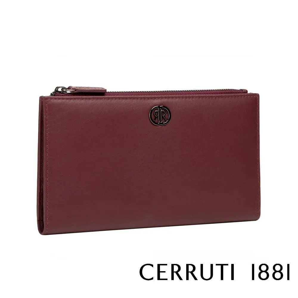 【Cerruti 1881】限量2折 頂級小牛皮女用短夾零錢包 全新專櫃展示品_紅色 6164M 歷史價格詳細信息