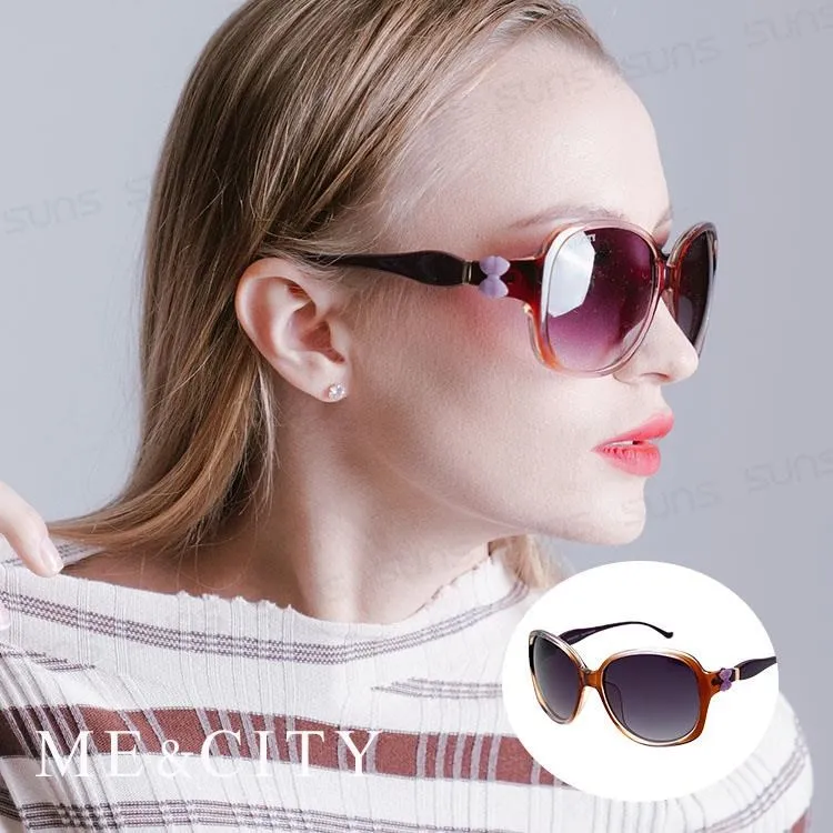 ME&CITY 甜美蝴蝶結雙色鑽太陽眼鏡 抗UV400 (ME 120028 G172) 歷史價格詳細信息