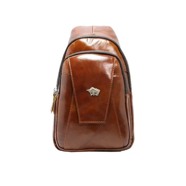 DRAKA 達卡 - Victory系列 - 方形牛皮斜背側背胸包-深咖啡 歷史價格詳細信息