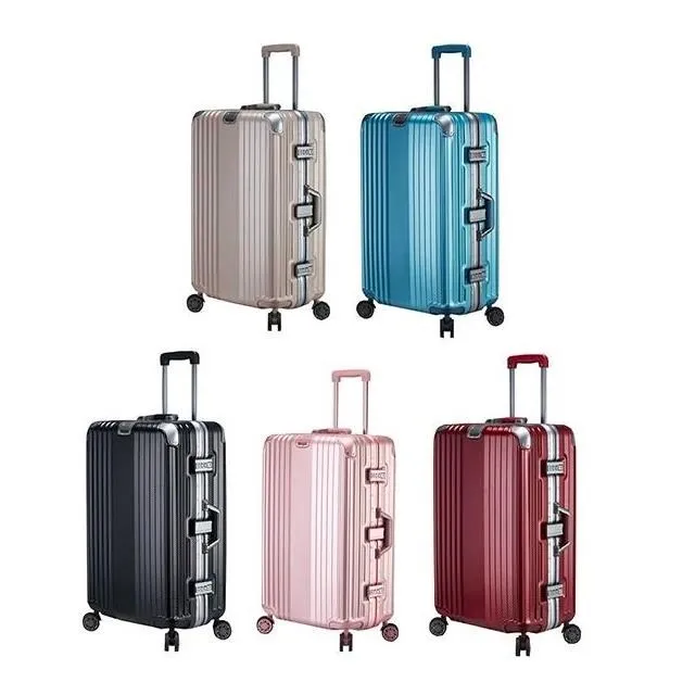 ~雪黛屋~Forest 20寸旅行商務箱防盜鋁框金屬防撞角ABS+PC海釦鎖硬殼箱 歷史價格詳細信息