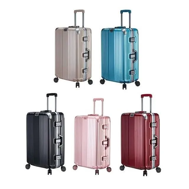 【雪黛屋】26吋旅行箱防盜鋁框金屬防撞角ABS+PC三組海釦鎖硬殼箱360度旋轉耐摔撞 歷史價格詳細信息