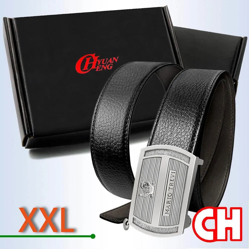 【CH-BELT 銓丞皮帶】加大腰自動扣皮帶 免打孔 男加長皮帶腰帶(黑XXL) 歷史價格詳細信息