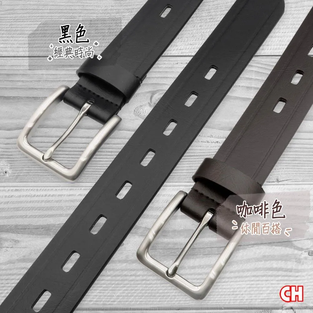 【CH-BELT 銓丞皮帶】流行中性休閒 排洞造型 男女皮帶腰帶(黑/咖) 歷史價格詳細信息