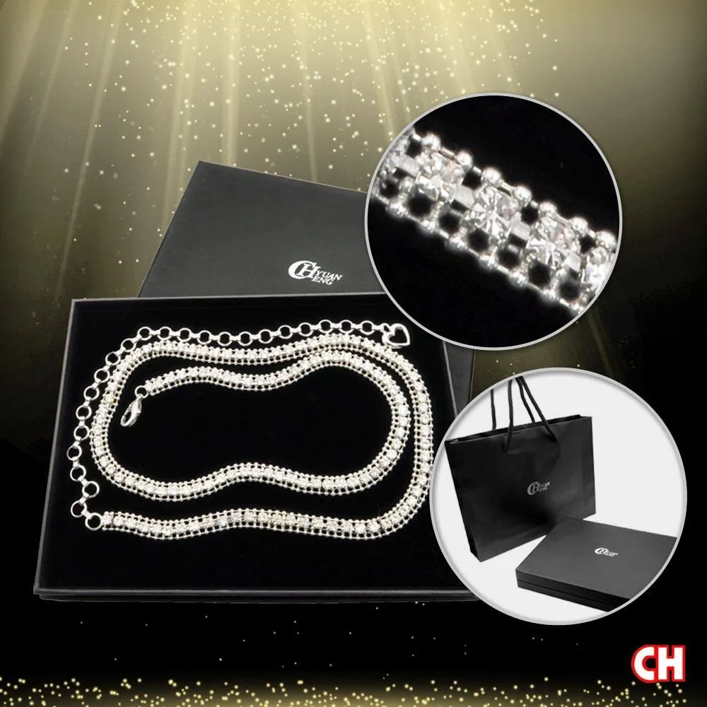 【CH-BELT 銓丞皮帶】奧鑽bling閃亮水鑽流行新潮造型女生腰帶鍊帶 歷史價格詳細信息