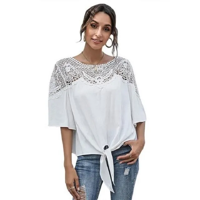 《D'Fina 時尚女裝》 飄逸感 波西米亞風顯瘦大喇叭袖蕾絲洋裝 (2色) 歷史價格詳細信息