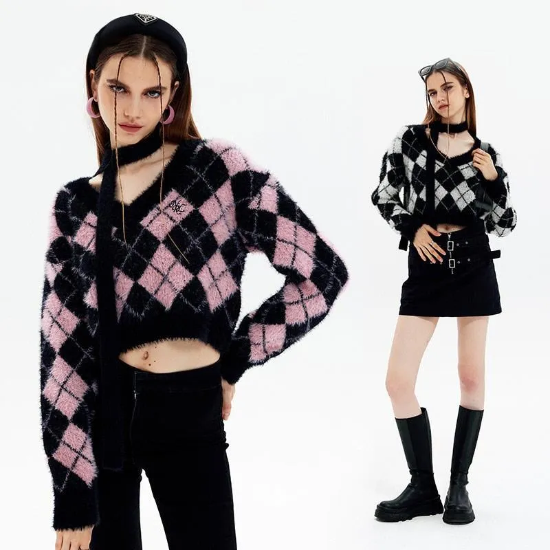 軟軟毛衣 一字V領 吊帶露肩 寬鬆 慵懶 針織毛衣 BF 男友風 簡單百搭 性感 純色 經典菱格紋 POSTINCU 批 歷史價格詳細信息