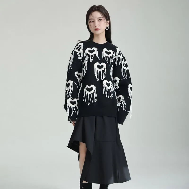 《D'Fina 時尚女裝》 時尚設計感V領長袖洋裝顯瘦減齡通勤法式複古針織裙 歷史價格詳細信息