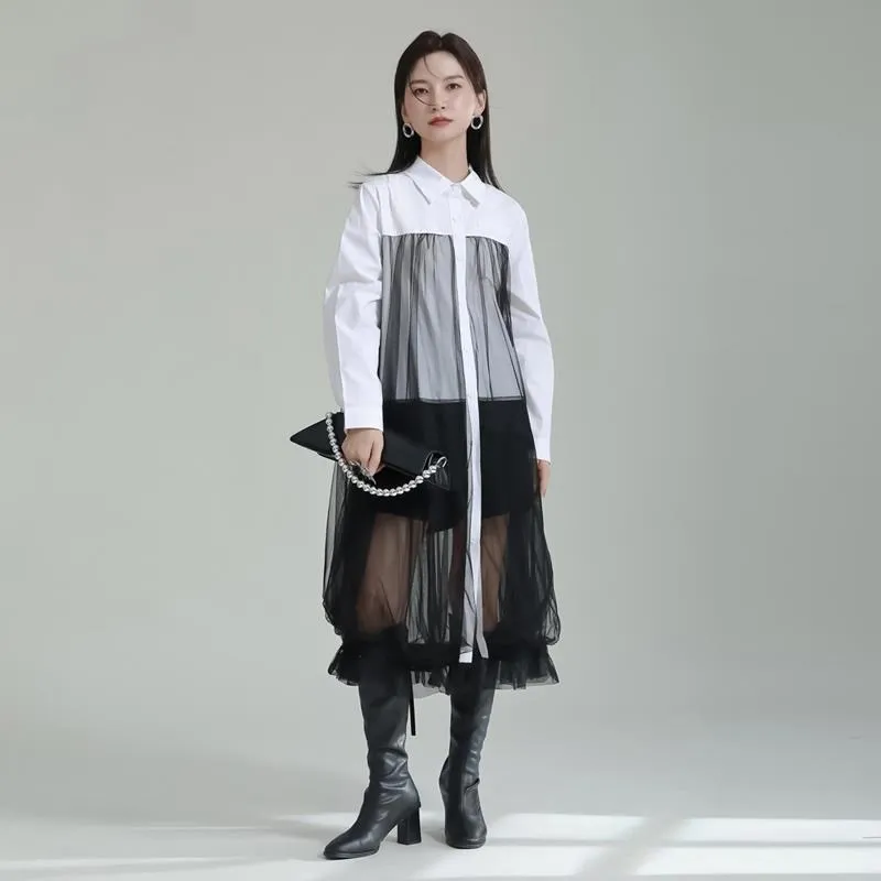 假兩件襯衫洋裝女夏2023新款女神範收腰顯瘦赫本風氣質減齡裙子 歷史價格詳細信息