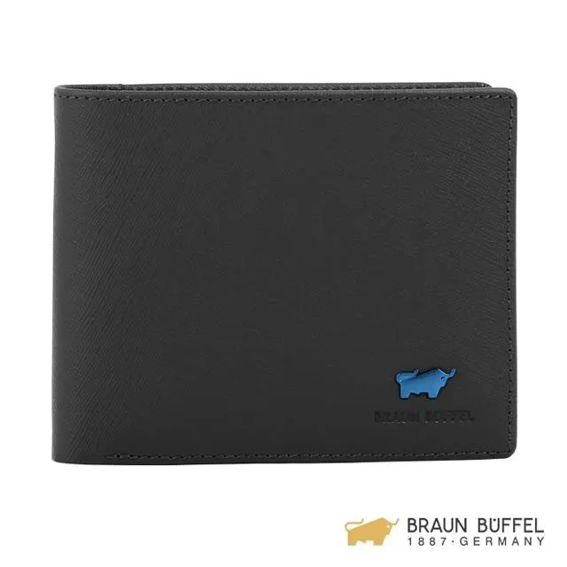 BRAUN BUFFEL IKON 艾康系列4卡零錢袋短夾 - 藍色 BF366-315-NY 歷史價格詳細信息