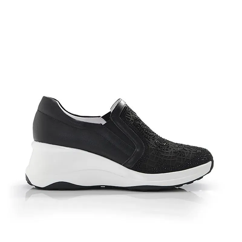 Keeley Ann鑽飾輕量楔型休閒鞋(銀色476822227) 歷史價格詳細信息