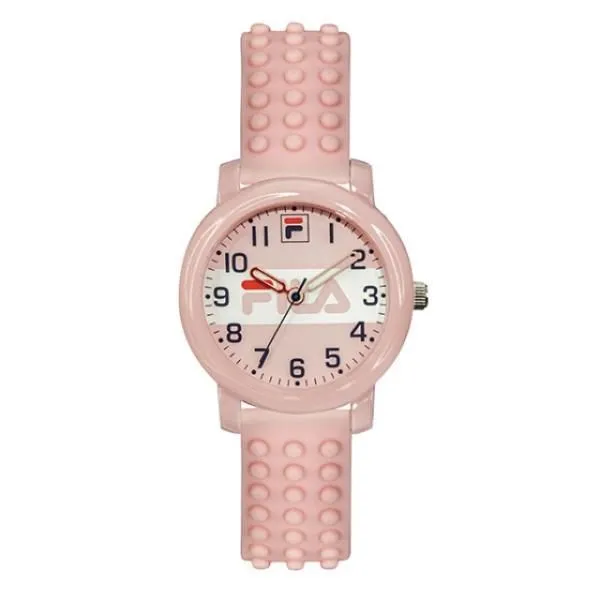 【FILA 斐樂】趣味積木造型兒童腕錶-可愛粉/38-203-001 歷史價格詳細信息