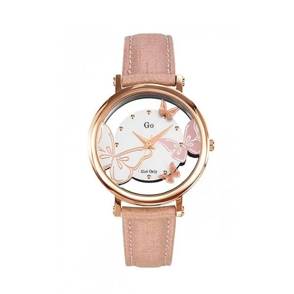 【Go Girl Only】蝶飛系列法國時尚鏤空腕錶-玫瑰金x黑/695053 歷史價格詳細信息