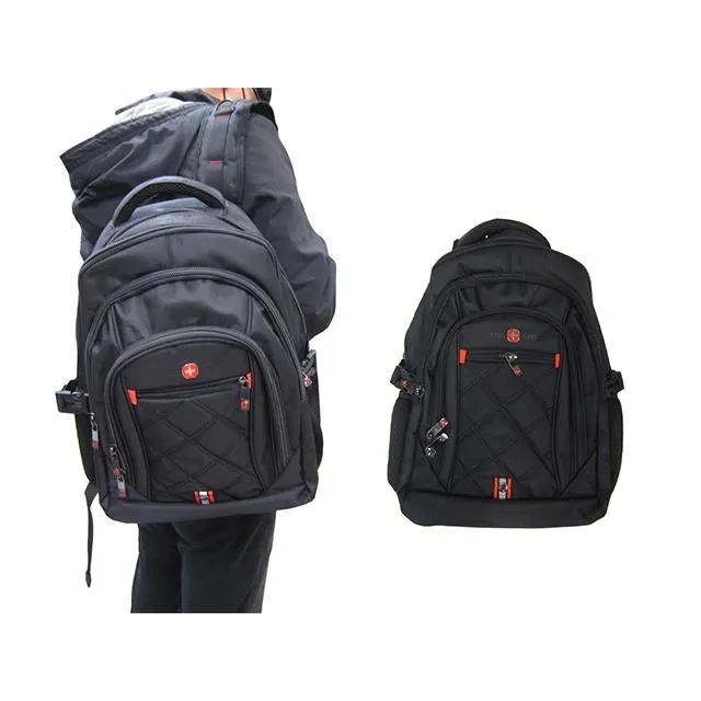 後背包大容量可A4資夾15寸電腦主袋+外袋共三層進口防水尼龍布固定箱桿胸釦全齡 歷史價格詳細信息