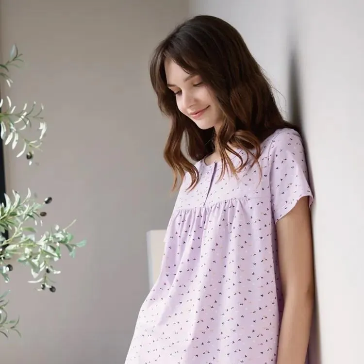 Rosemaid 羅絲美 - 點點小葉100%純棉半開釦短袖衣褲裝睡衣【R3152】 歷史價格詳細信息