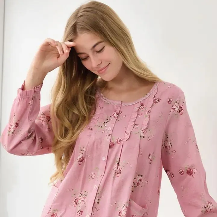 Rosemaid 羅絲美 - 玫瑰花園100%純棉半開釦短袖洋裝睡衣【R4119】 歷史價格詳細信息