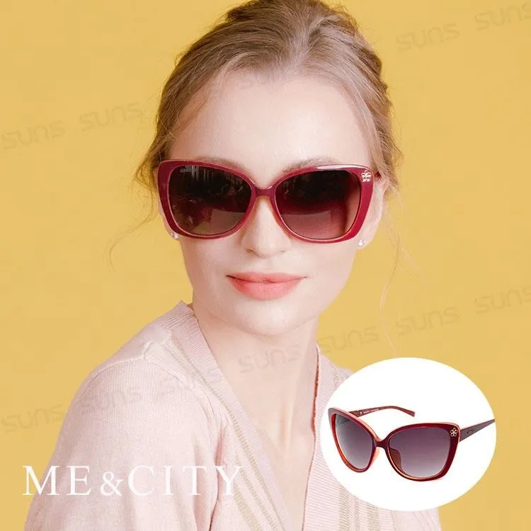 【SUNS】ME&CITY 歐美曼妙女伶鑲花太陽眼鏡 義大利設計款 抗UV400  (ME 120020 J224) 歷史價格詳細信息