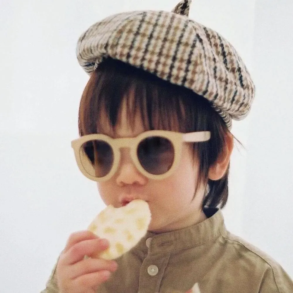 LEFOON＿BABY莫蘭迪色系小孩墨鏡 兒童墨鏡 圓框墨鏡UV400-black 霧感黑 歷史價格詳細信息