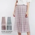 KOMI-鬆緊格紋棉大口袋鬱金香長裙‧二色 歷史價格詳細信息