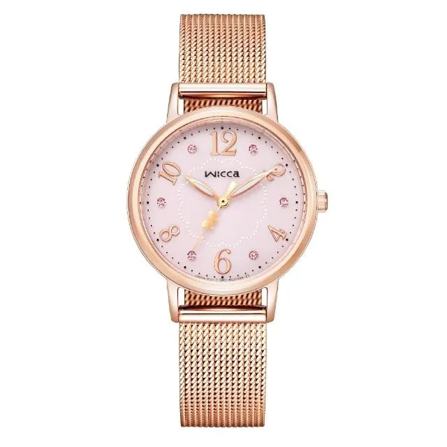 CITIZEN wicca粉面個性黑鋼米蘭帶太陽能腕錶KP5-140-91 歷史價格詳細信息