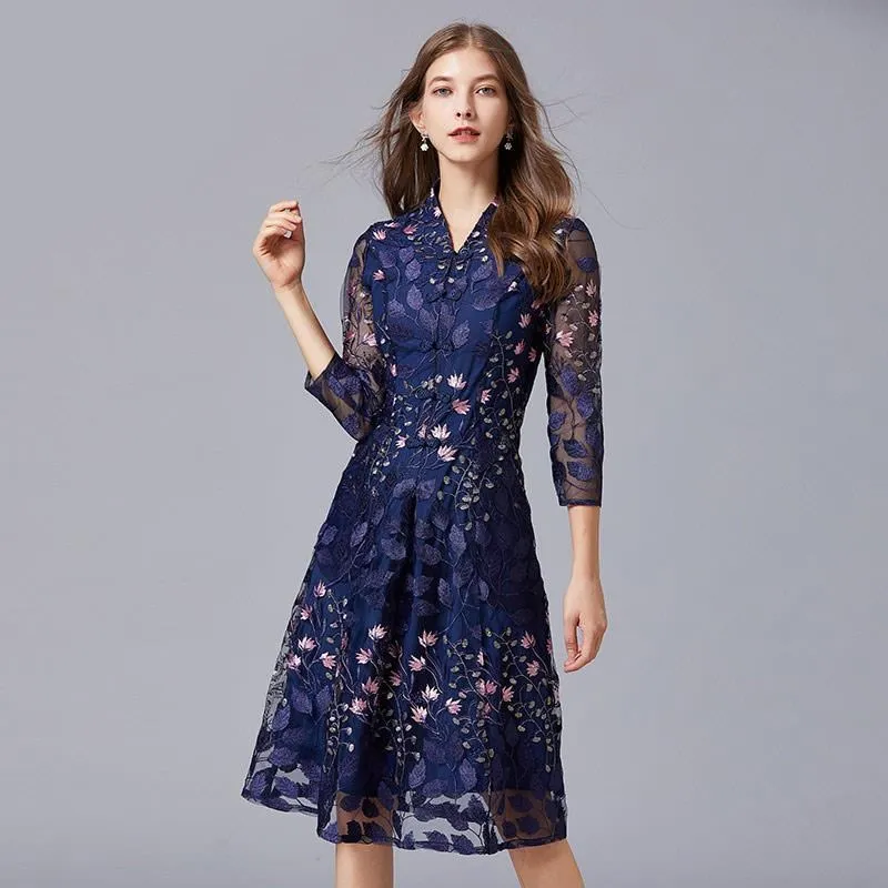 《D'Fina 時尚女裝》 刺繡洋裝 歐美宮廷風蕾絲包臀大碼棉花糖女孩氣質裙子 歷史價格詳細信息