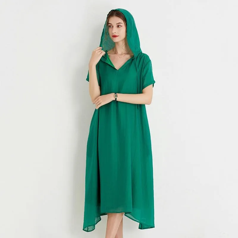 《D'Fina 時尚女裝》 天絲牛仔洋裝氣質蕾絲花邊短袖寬鬆顯瘦牛仔裙 歷史價格詳細信息