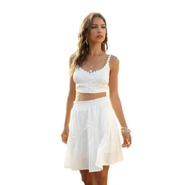 《D'Fina 時尚女裝》 時尚套裝名媛氣質洋氣法式套裝裙洋氣半身裙子兩件式 歷史價格詳細信息