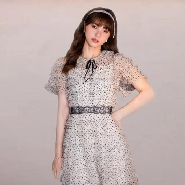 赫本風 網紗裙 洋裝 連衣裙 大裙擺 小黑裙 顯瘦 暗黑風 法式 甜酷 辣妹 短袖 短裙 女 裙~CoCo服飾 歷史價格詳細信息