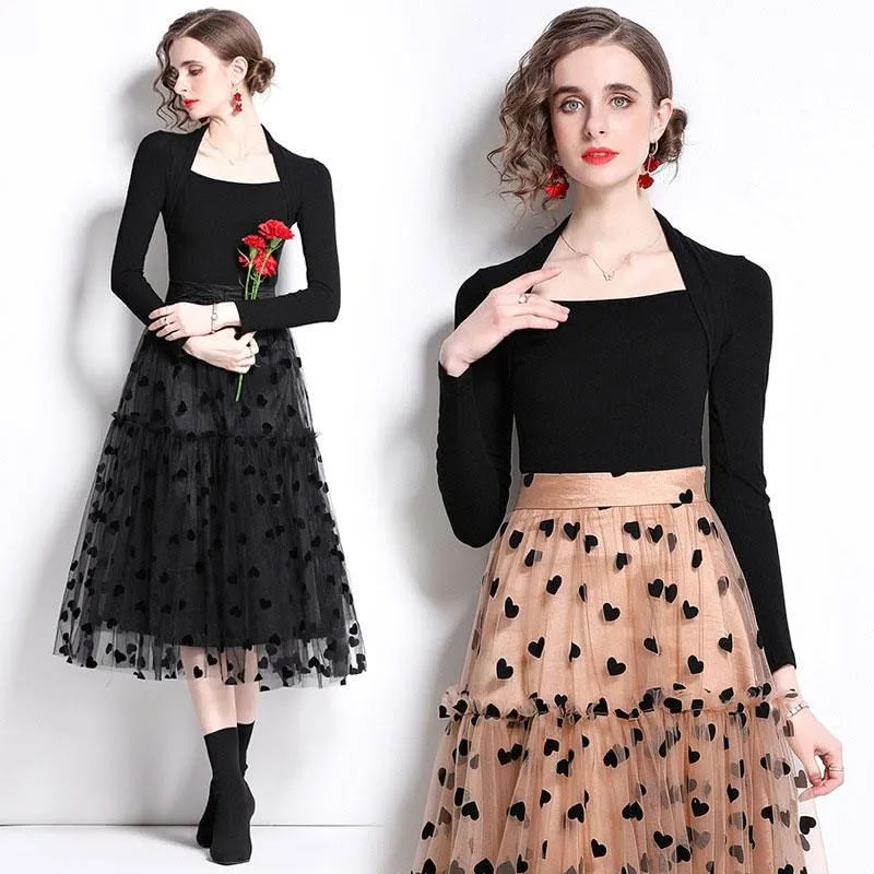 黑色網紗半身裙子女夏季2023年新款高腰中長a字百褶今年流行氣質 歷史價格詳細信息