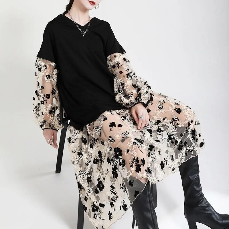 《D'Fina 時尚女裝》 法式赫本風荷葉邊洋裝小眾遮肚顯瘦裙子 歷史價格詳細信息