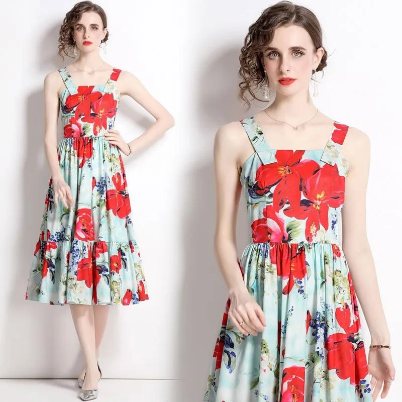 《D'Fina 時尚女裝》 度假休閒風 吊帶洋裝大擺裙 歷史價格詳細信息