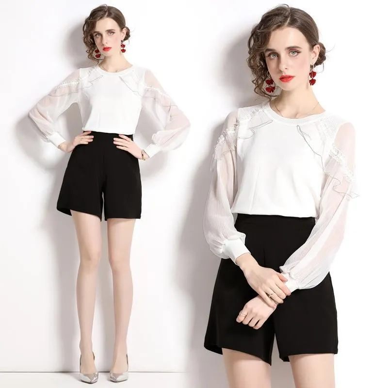 《D'Fina 時尚女裝》 圓領短袖幾何圖案刺繡衫 流蘇牛仔褲套裝休閒 歷史價格詳細信息