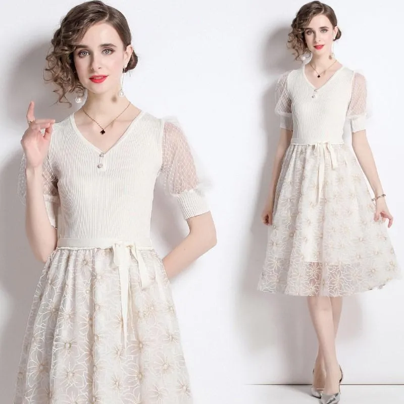 《D'Fina 時尚女裝》 歐美洋裝長袖絲絨立領收腰顯瘦大擺中長版裙子 歷史價格詳細信息