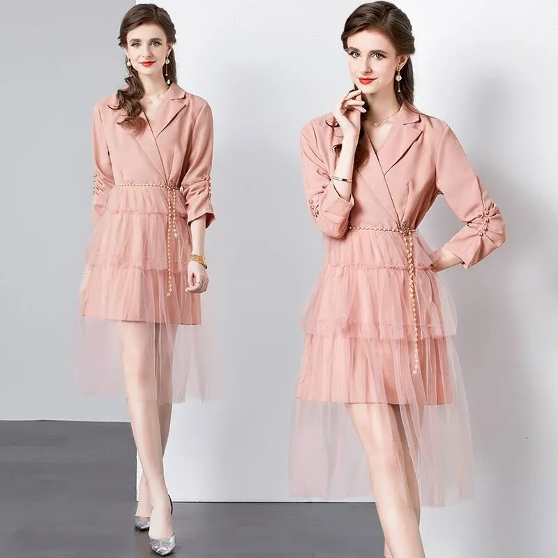 《D'Fina 時尚女裝》 法式茶歇裙復古印花高腰顯瘦氣質短袖中長版洋裝 歷史價格詳細信息