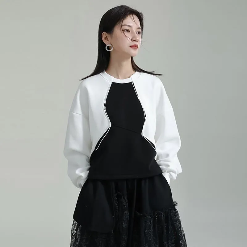 女裝 設計感不對稱褶皺V領針織衫女長袖春季新款修身顯瘦打底上衣 歷史價格詳細信息