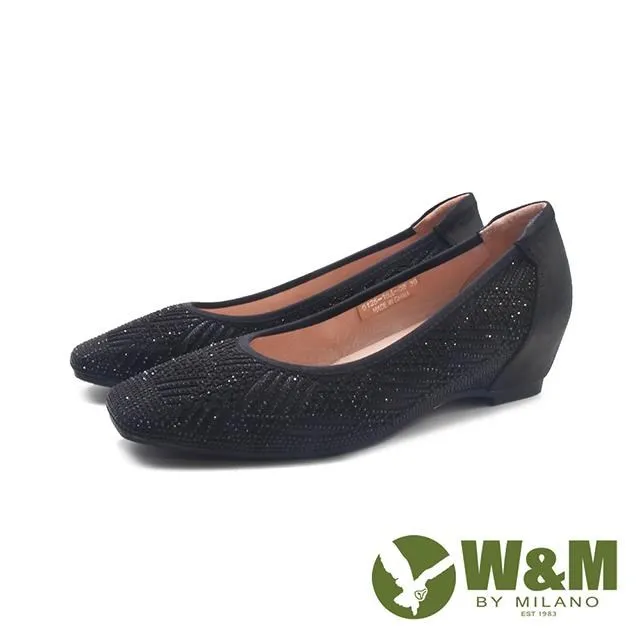 W&M(女)方頭鑽帶莫卡辛鞋 樂福鞋 女鞋-黑(另有裸粉色) 歷史價格詳細信息