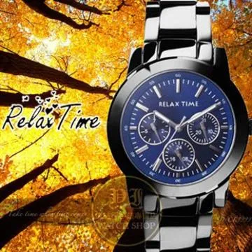 RELAX TIME 三眼黑x藍時尚腕錶 (R0800-16-07X+R0800-16-07) 42.5+38mm 歷史價格詳細信息