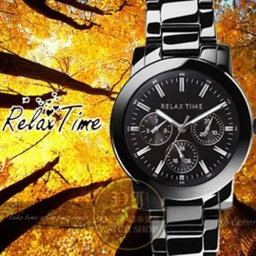 RELAX TIME 三眼黑x藍時尚腕錶 (R0800-16-07X+R0800-16-07) 42.5+38mm 歷史價格詳細信息