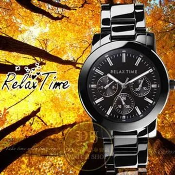 RELAX TIME 三眼黑x藍時尚腕錶 (R0800-16-07X+R0800-16-07) 42.5+38mm 歷史價格詳細信息