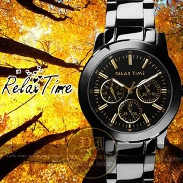 RELAX TIME 三眼黑x藍時尚腕錶 (R0800-16-07X+R0800-16-07) 42.5+38mm 歷史價格詳細信息
