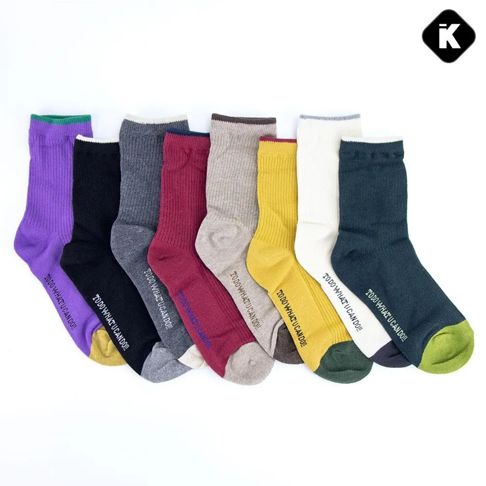 撞色中筒圓頭瑜伽襪子防滑專業女長襪普拉提運動健身襪女新款 歷史價格詳細信息