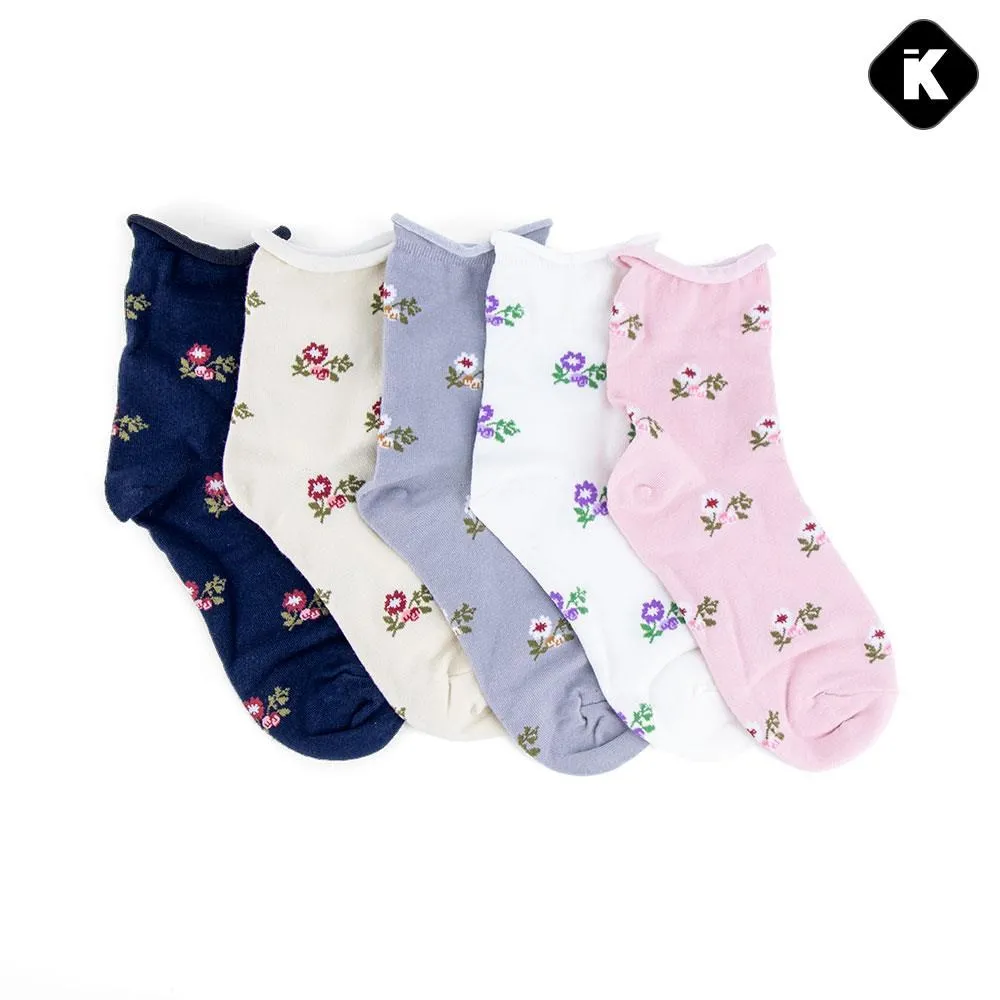 韓國襪子 捲邊碎花中筒襪 價格比較,價格查詢,歷史價格詳細信息