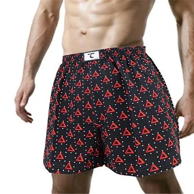 【天皇】舒適悠閒-典藏網格平口褲-紅黑 歷史價格詳細信息