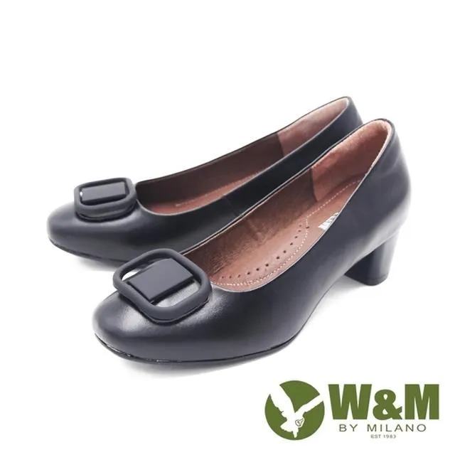 W&M(女)方頭H飾平底娃娃鞋 女鞋-黑色 歷史價格詳細信息