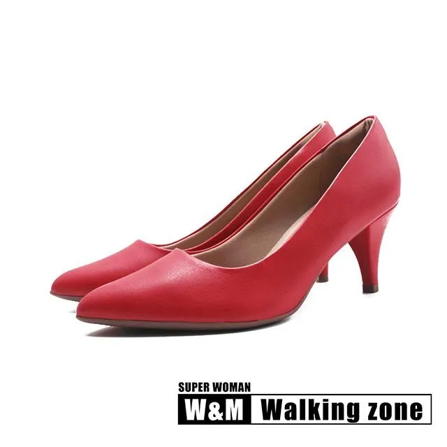 WALKING ZONE SUPER WOMAN空姐系列 尖頭時尚經典高跟鞋 女鞋-橘 歷史價格詳細信息
