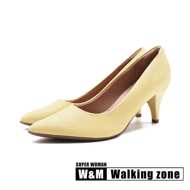WALKING ZONE SUPER WOMAN空姐系列 尖頭時尚經典高跟鞋 女鞋-橘 歷史價格詳細信息