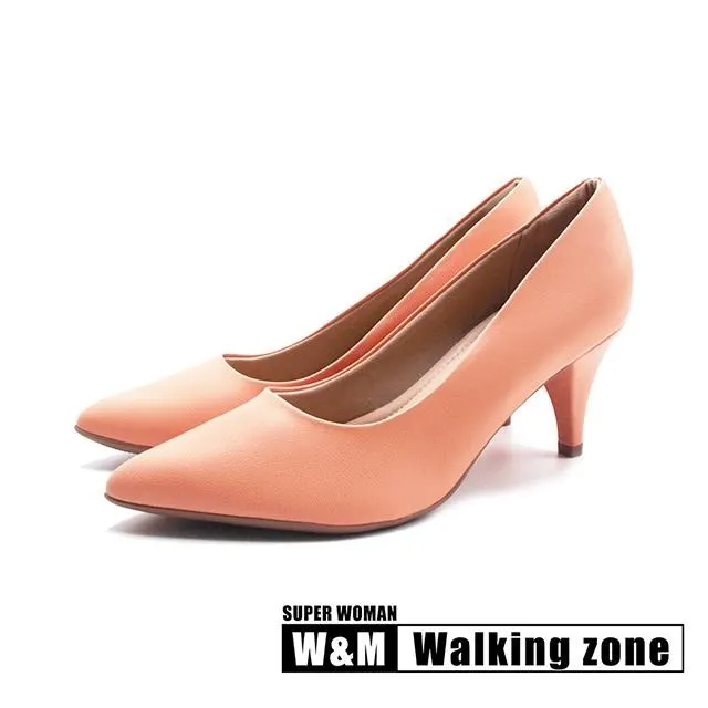WALKING ZONE SUPER WOMAN空姐系列 尖頭時尚經典高跟鞋 女鞋-橘 歷史價格詳細信息